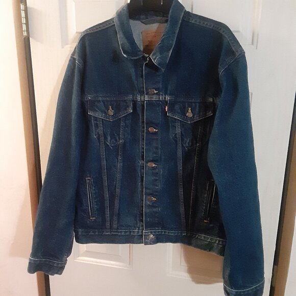 Levi's VTG 90's Denim Trucker Jacket 71506-0216 Size 50 Made in USA - Picture 1 of 8